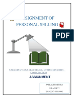 Assignment of Personal Selling