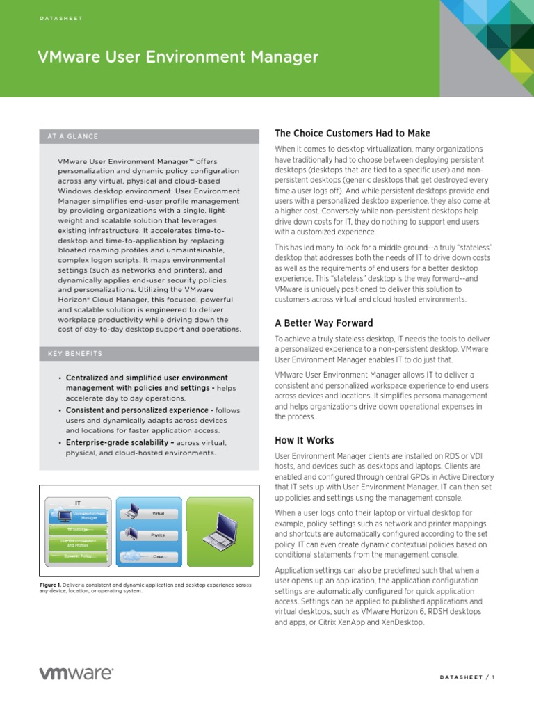 User Environment Manager Datasheet FAQ | PDF | Desktop Virtualization ...