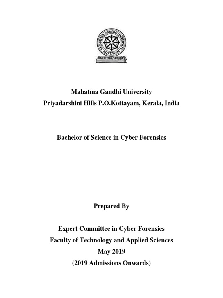 B SC Cyber Forensics 2019 Admission RevisedCRCTED Syllabus 4 | PDF