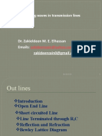 Dr. Zakieldeen M. E. Elhassan Emails:: Travelling Waves in Transmission Lines