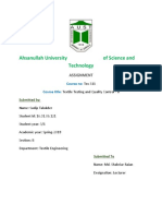 Ahsanullah University of Science and Technology: Assignment
