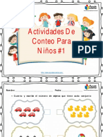 Actividades de conteo para niños en preescolar