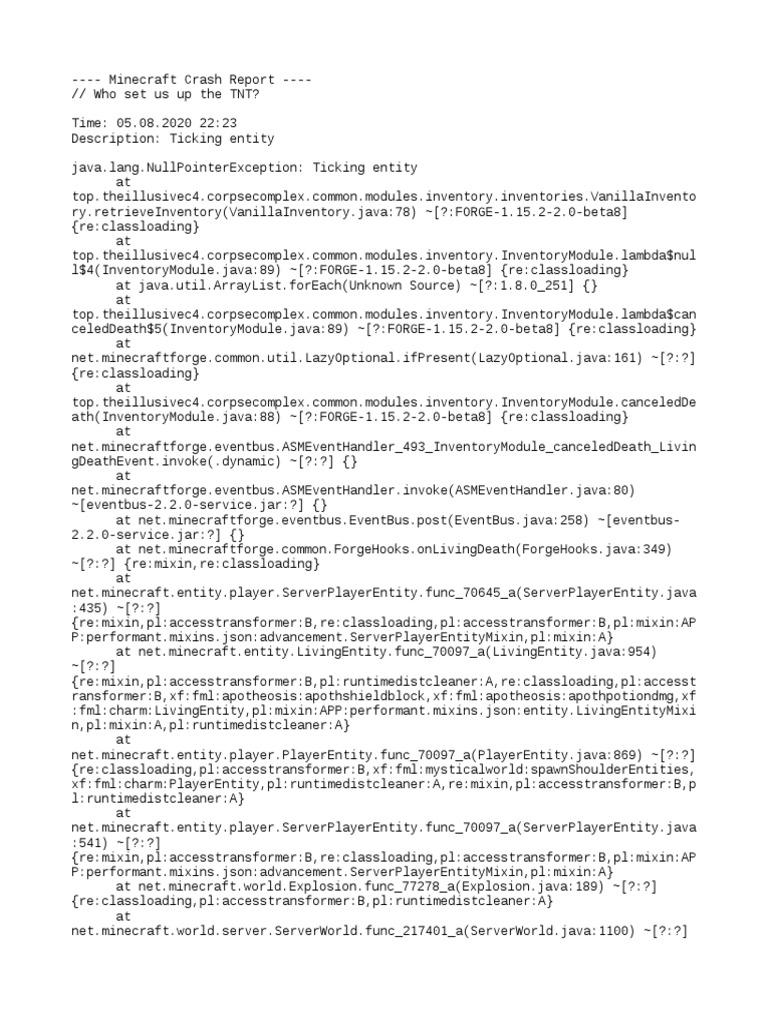 Crash 08 05 22 23 57 Server Programming Paradigms Java Platform