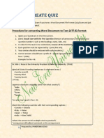 How To Create Quiz: Procedure For Converting Word Document To Text (UTF-8) Format