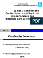 Classificações geotécnicas para materiais de pavimentação