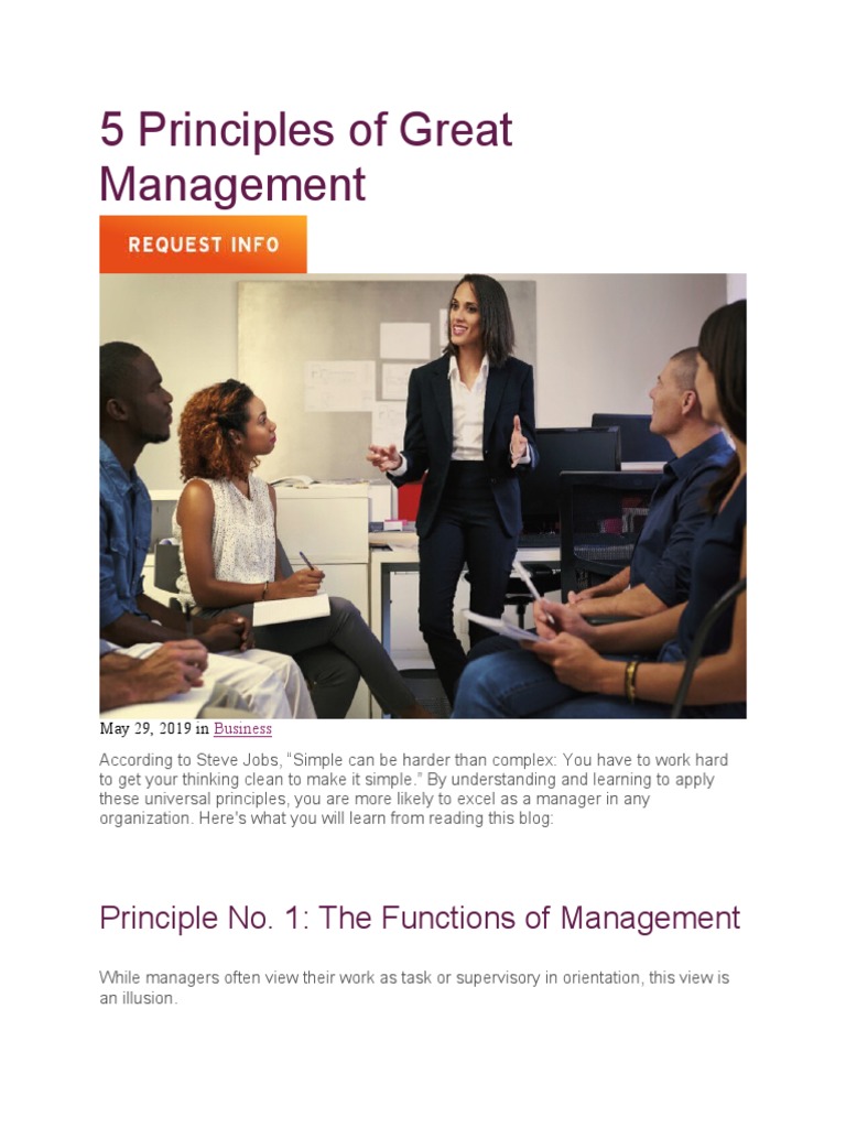 Five Principles of Effective Management | PDF | Emotional Intelligence ...