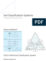 Soil Classification Systems: According To AASHTO, Texture and USCS