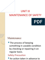 Unit 3 Maintenance of Safety