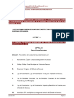 Ley General de Ingresos Municipales Del Estado de Oaxaca para El