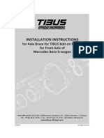 Installation Instructions: For Axle Brace For TIBUS Bolt-On Portals For Front Axle of Mercedes Benz G-Wagon