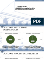 Updates 2019 & 2020 BOC Roadmap Deliverables