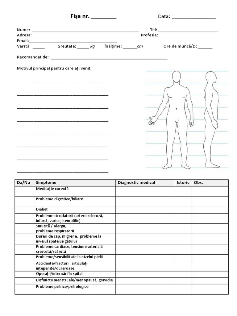 Fisa Pacient PDF | PDF