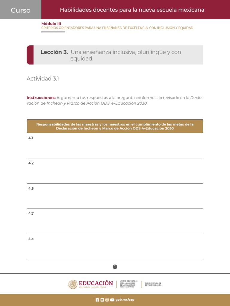 Modulo3. Leccion 3. Actividad 3.1 | PDF