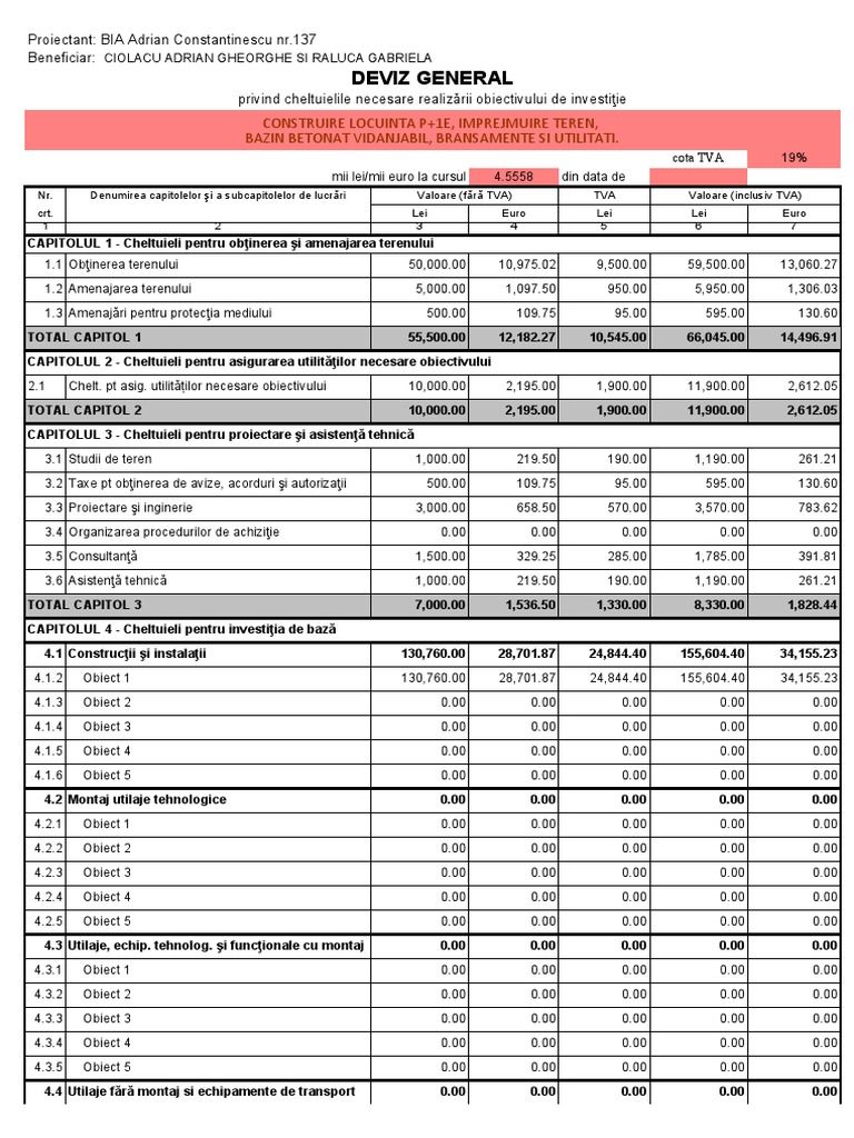 Deviz General Model Excel Conf HG 2008 | PDF