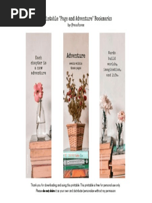 printable page and adventure bookmark