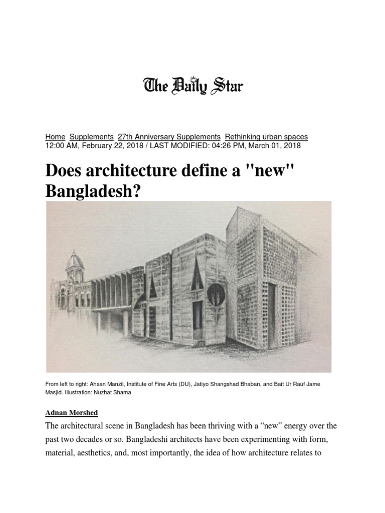 Bangladesh's Evolving Architectural Identity | PDF | Bangladesh | Dhaka