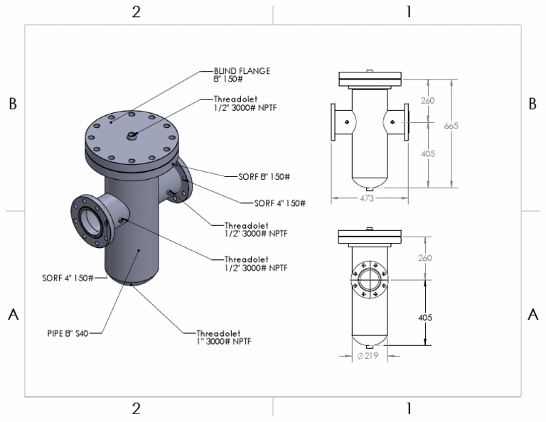 Strainer Drawing PDF PDF