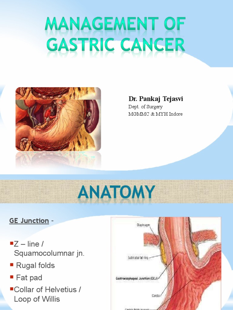 Overview of Gastric Cancer Management | PDF | Stomach | Metastasis