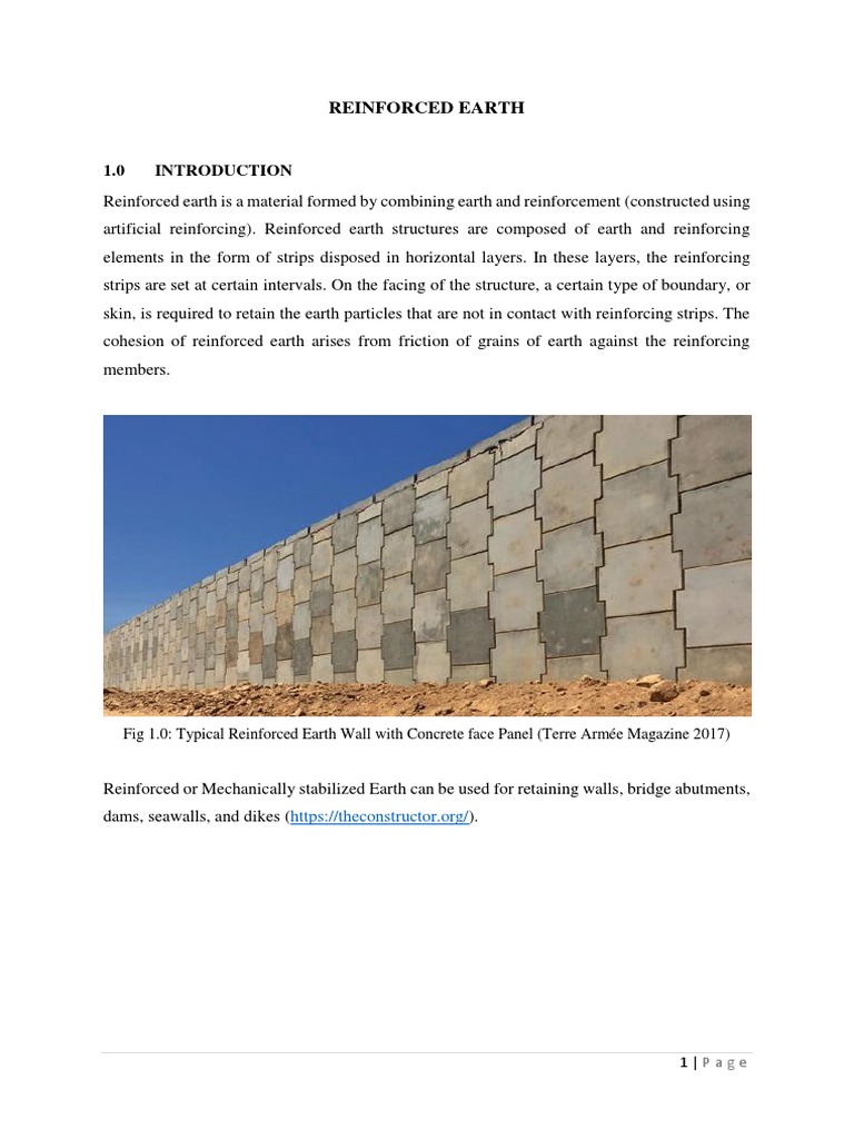 Principles of Reinforced Earth Structures | PDF | Geotechnical ...