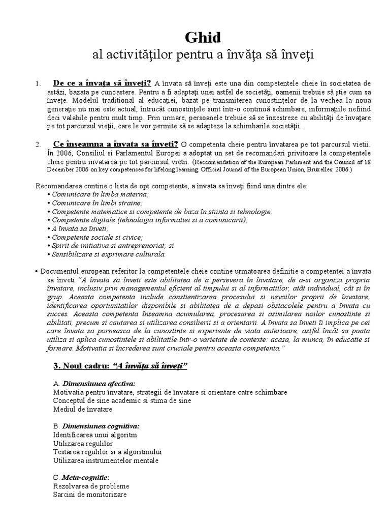 A Invata Sa Inveti | PDF