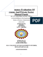 Performance Evaluation of Public and Private Sector Mutual Funds
