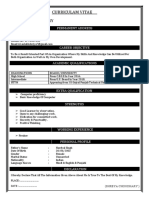 Curriculam Vitae Shreya Choudhary: Permanent Address