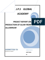 J.P.S Global Academy: Project Report On: Production of Alum From Scrap Alluminum
