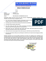 Surat Pernyataan Keabsahan Data CV. CLASIC EZIO