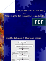 (Extended) Entity Relationship Modelling and Mappings To The Relational Data Model