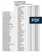 Proceso de Admisiòn 2020