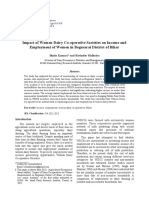 Impact of Women Dairy Co-Operative Societies On Income and Employment of Women in Begusarai District of Bihar