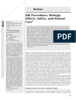 MR Procedures: Biologic Effects, Safety, and Patient Care: Reviews