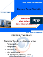 Konsep Dasar Statistik Pertemuan 2 Statisitik 2 PDF