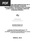 DESIGN AND IMPLEMENTATION OF A COMPUTERISED STADIUM MANAGEMENT INFORMATION 