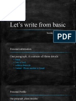 Let's Write From Basic