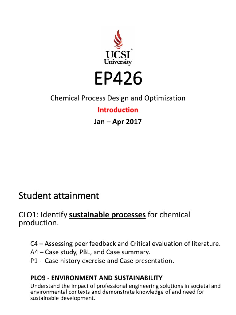 Chemical Process Design and Optimization: Jan - Apr 2017 | PDF ...