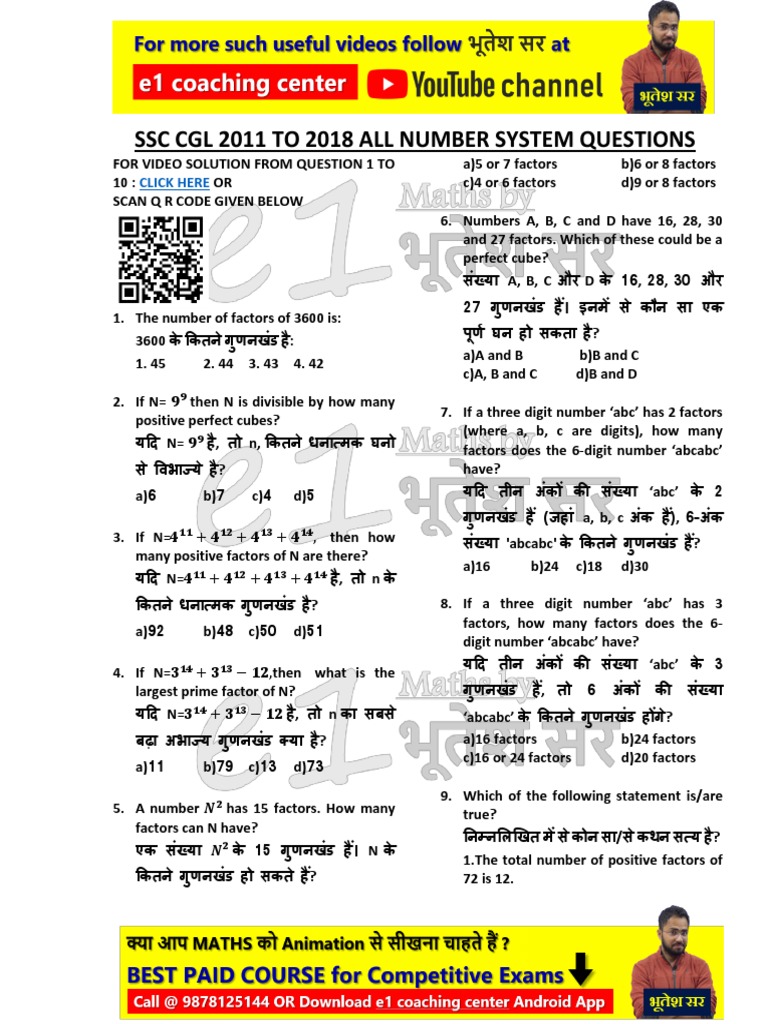 Number System Pdf Pdf Elementary Mathematics Numbers