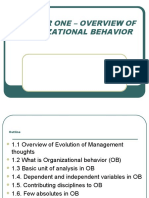 Organizational Behavior and Leadership Chapter One