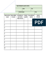 Tabla Registro de Informacion Vegetación Endémica