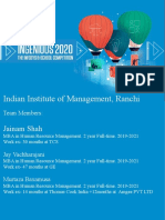Indian Institute of Management, Ranchi: Jainam Shah