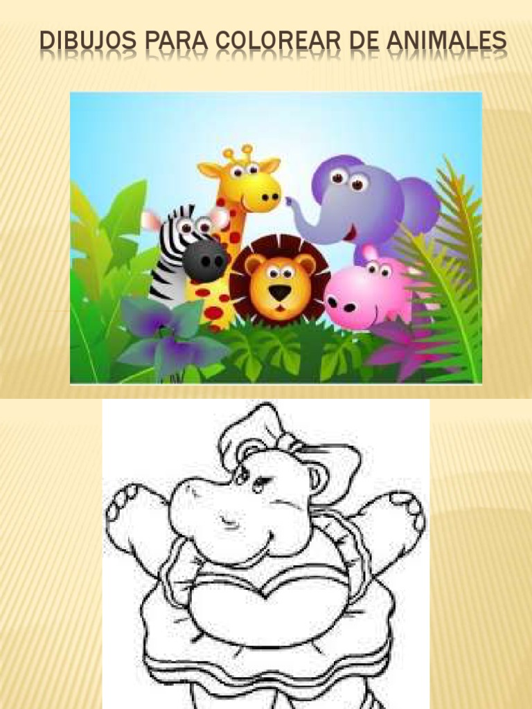 Dibujos para Colorear de Animales | PDF