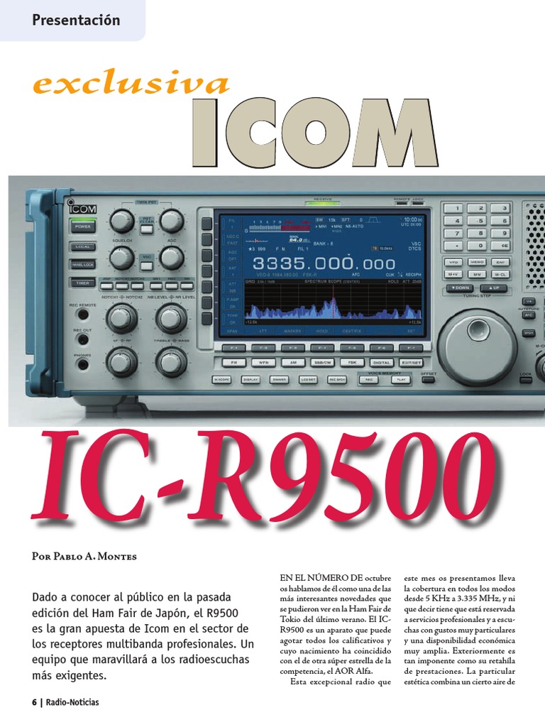 Recepción profesional multibanda IC-R9500 | PDF | Modulación de ...