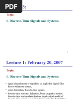 Discrete-Time Signals and Systems: Topic