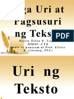 Mga Uri at Pagsusuri NG Teksto 3