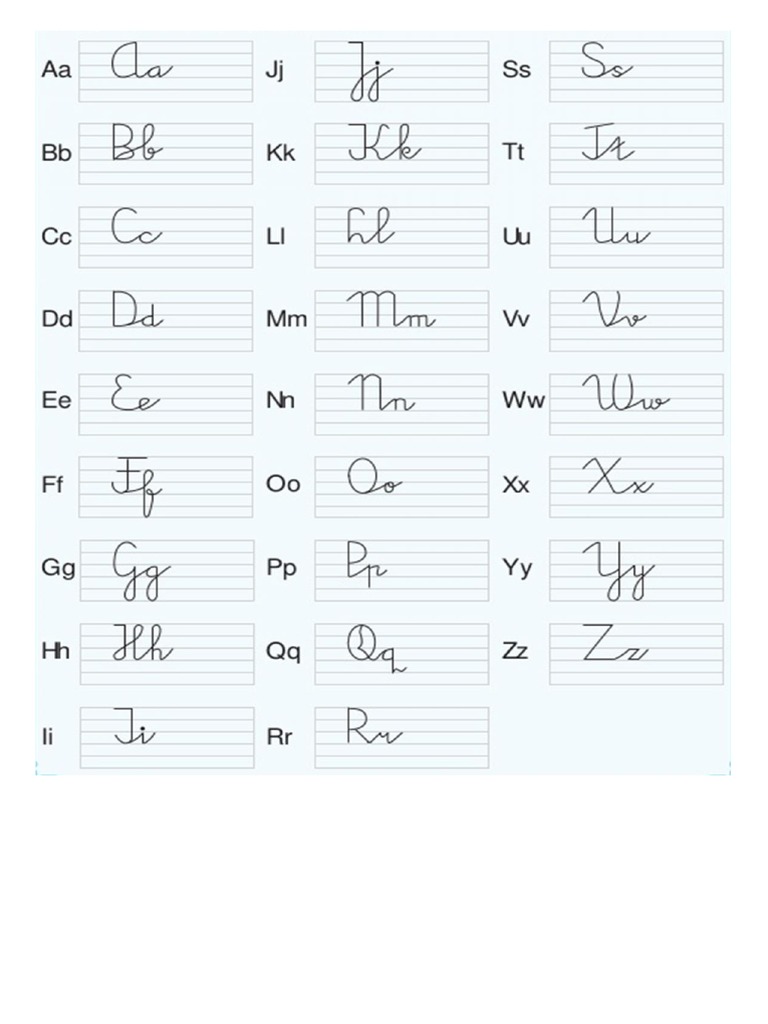 Contoh Huruf Tegak Bersambung