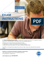 Practical Exam Instructions: Canadian Welding Bureau