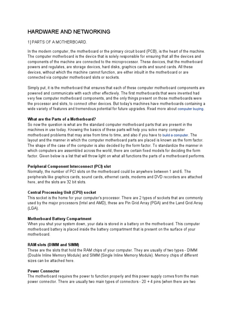 HARDWARE AND NETWORKING Presentation | PDF | Command Line Interface ...