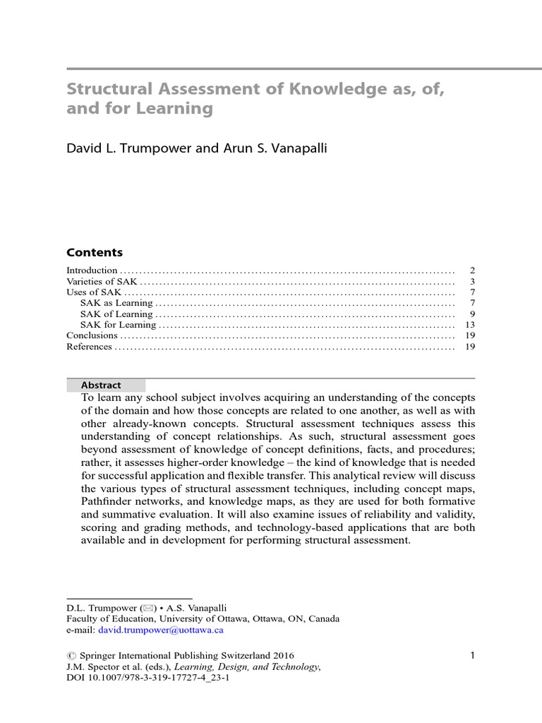 Structural Knowledge LEEERRR PDF | PDF | Educational Assessment | Expert