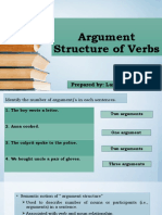(Argument Structure of Verbs