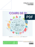 Maths Cours 5 Eme